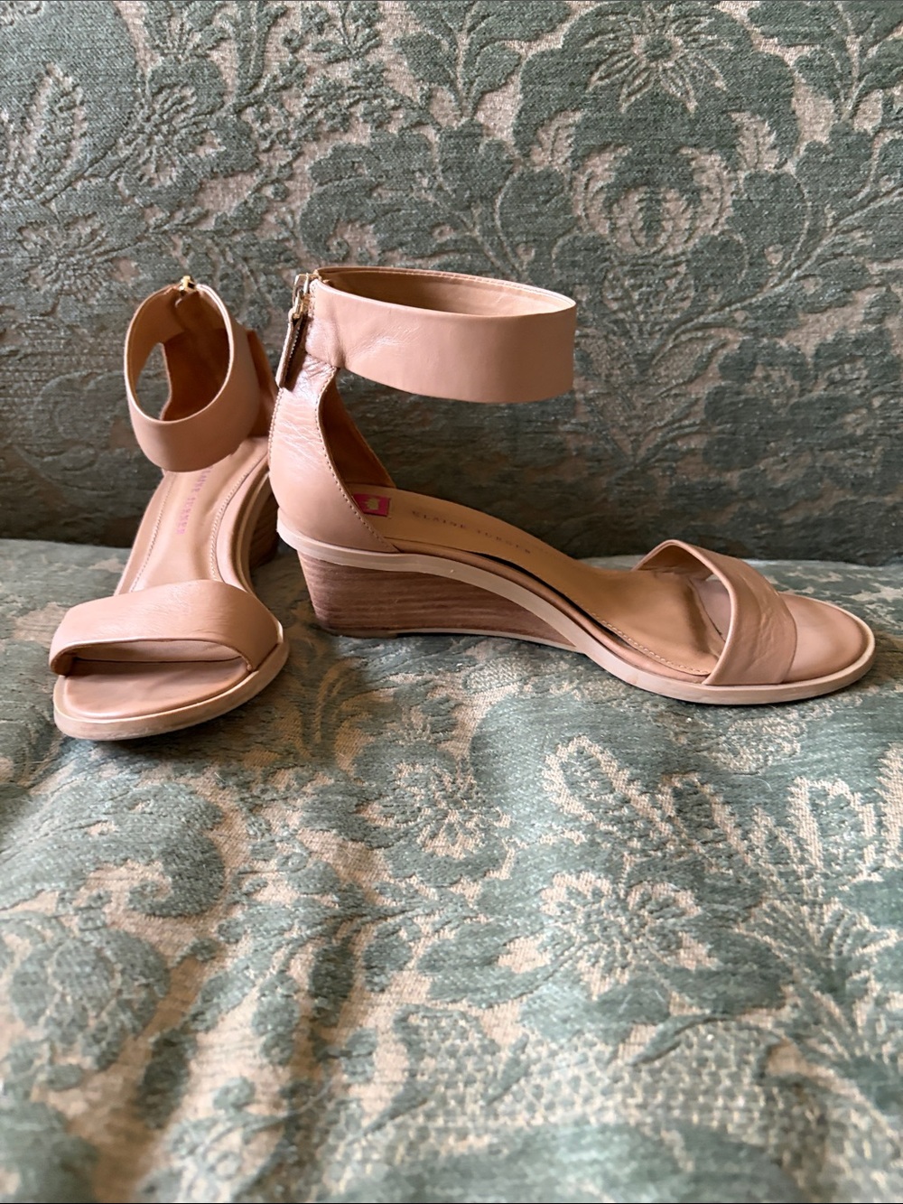 Elaine Turner Blush Pink Ankle-Strap Sandals - Picture 2 of 7